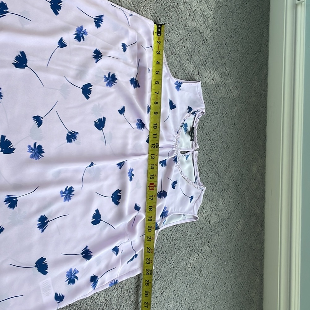 Talbots lilac flowy top size 16w - Picture 6 of 6
